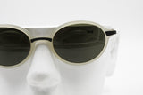 Oval vintage sunglasses shades white opaque & Black, LOOK mod. 114 , New Old Stock 1980s