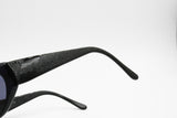 Annabella mod. 549 C6 Vintage sunglasses womens deep blue & black curved tooled, Deadstock 90s