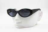 Annabella mod. 549 C6 Vintage sunglasses womens deep blue & black curved tooled, Deadstock 90s