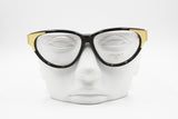 Maxim's De Paris mod. Modart amaranth red, black & Golden vintage cat eye elongated womens frame eyeglasses, New Old Stock 80s