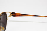 NINA RICCI mod. 3437 matte golden frame havana tortoise shell stone effect, Oval pantos sunglasses spectacles Made in France, Nos 80s