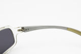 Mandarina Duck by Visibilia MD 45011 832 deadstock sunglasses half mask, clear frontal acetate & Silver metallic arms, Deadstock