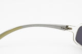 Mandarina Duck by Visibilia MD 45011 832 deadstock sunglasses half mask, clear frontal acetate & Silver metallic arms, Deadstock