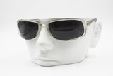 Mandarina Duck by Visibilia MD 45011 832 deadstock sunglasses half mask, clear frontal acetate & Silver metallic arms, Deadstock
