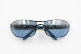 Byblos sunglasses 766-S blu mask sunglasses mirrored blue lenses, New Old Stock 1990s