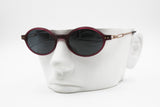 Sisley mod. SLY 302 OXS vintage sunglasses little round burgundy red and bronze, New Old Stock 1990s