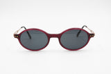 Sisley mod. SLY 302 OXS vintage sunglasses little round burgundy red and bronze, New Old Stock 1990s