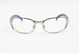 Le Club Actif sporty sunglasses frame silver & transparent blue, Wrapping sunglasses frame, New Old Stock
