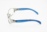 Le Club Actif sporty sunglasses frame silver & transparent blue, Wrapping sunglasses frame, New Old Stock