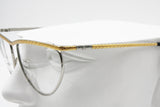 Laura Biagiotti V116 twisted golden eyebrows line, Vintage 1980s eyeglasses - sunglasses frame, New Old Stock 1980s