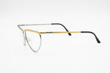 Laura Biagiotti V116 twisted golden eyebrows line, Vintage 1980s eyeglasses - sunglasses frame, New Old Stock 1980s