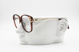 Rare Christian Dior 2545 oval eyewear frame high design arms and lugs, Caramel red with golden glitter, New Old Stock 1980s