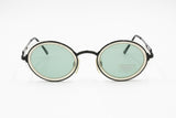 Gianni Versace Versus R32 861 NOS sunglasses, green lenses double rims, black metal, New Old Stock