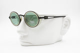 Gianni Versace Versus R32 861 NOS sunglasses, green lenses double rims, black metal, New Old Stock