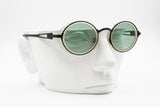 Gianni Versace Versus R32 861 NOS sunglasses, green lenses double rims, black metal, New Old Stock