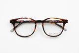 Calvin Klein CK5960 round pantos clubmaster eyeglasses frame, tortoise red acetate, Deadstock