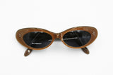 Blue Bay Safilo Vintage extended cat eye mustard  changing tone, rockabilly 50s style, NOS 1990s