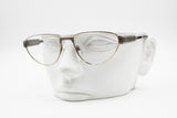 Silhouette M 6135/80 ovaloid oval cat eye frame eyewear, pale golden metal & gunmetal matt, New Old Stock 1980s