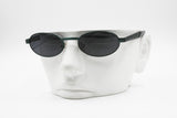 Vintage sunglasses ROLLING 786, Little oval sunglasses with green metallized metal, New Old Stock 1990s