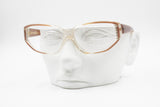 Richard 023 R20 rare luxury cat eye wide frame eyeglasses strass adorned, pale bronze acetate, New Old Stock 1970s