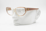 Richard 023 R20 rare luxury cat eye wide frame eyeglasses strass adorned, pale bronze acetate, New Old Stock 1970s
