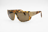 Genny 136 S Vintage hype sunglasses mask dappled & Golden big lugs, New Old Stock 1980s