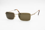 Vintage squared sunglasses man Winchester mod. Running, Golden frame brown lenses, New Old Stock 1980s