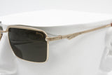 Vintage squared sunglasses man Winchester mod. Running, Golden frame brown lenses, New Old Stock 1980s