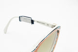 Iconic SAFILO ARLECCHINO sunglasses pale pink with white inner, shaded green lenses, New Old Stock