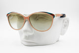 Iconic SAFILO ARLECCHINO sunglasses pale pink with white inner, shaded green lenses, New Old Stock