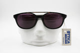 Equipe Vista Italian Vintage sunglasses round panto with bridge, black & Gold, New Old Stock 1980s