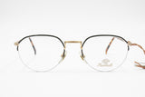 Vintage Façonnable Mod. Donna col. 717 51-19 semi rimless frame golden & black, Hand made in France, New Old Stock