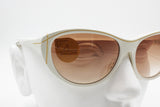 ZEISS West Germany Vintage White cat eye sunglasses, golden holes, Rockabilly luxury style, New Old Stock 80s
