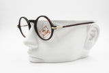 West Coast vintage eyeglass frame round, darken brown acetate, modern design restyle panto, New Old Stock 1980s