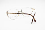 Paloma Picasso Made in Austria 3838 42 Vintage elegant Eyeglasses frame, Silver & Golden pyramids, New Old Stock 1980s