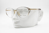 Paloma Picasso Made in Austria 3838 42 Vintage elegant Eyeglasses frame, Silver & Golden pyramids, New Old Stock 1980s