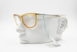LINO VENEZIANI mod. LV 767/2 - 55 womens elegant frame eyeglasses, Caramel Golden Silver, New Old Stock 1980s