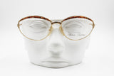 Paloma Picasso 3844 41 Made in Austria, Vintage rare eyewear frame, Oval Golden hot tones brows, New Old Stock 1980s