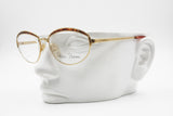 Paloma Picasso 3844 41 Made in Austria, Vintage rare eyewear frame, Oval Golden hot tones brows, New Old Stock 1980s