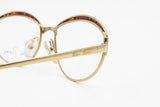 Paloma Picasso 3844 41 Made in Austria, Vintage rare eyewear frame, Oval Golden hot tones brows, New Old Stock 1980s