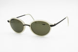 Oval vintage sunglasses shades white opaque & Black, LOOK mod. 114 , New Old Stock 1980s