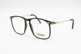 Concorde Carbonyl wayfarer wooden effect glasses eyeglasses, leater temple tips, New Old Stock 1980s