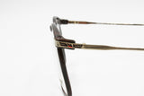 Concorde Carbonyl wayfarer wooden effect glasses eyeglasses, leater temple tips, New Old Stock 1980s