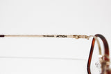 TRUSSARDI ACTION squared- rectangular matte silver outstanding browline vintage eyeglasses frames, NOS 1990s