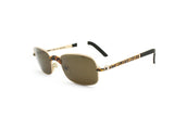 Vintage 70s rectangular sunglasses made in Italy Conquest collab. Ventura, hipster Alternative goggles , Dope jaguar animalier weft, NOS
