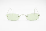 Hipster Sunglasses Green lenses & frame little spectacles, FORNARINA mod. Peggy 85, Deadstock New
