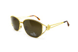Sunglasses FENDI mod. SL 7023 oversize sunnies , shiny golden and tortoise big Fendi logo , NOS 1980s deadstock