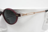 Sisley mod. SLY 302 OXS vintage sunglasses little round burgundy red and bronze, New Old Stock 1990s