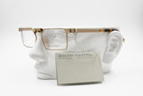 Geometric havana eyeglass frame Augusto Valentini made in Italy, New Old Stock 1980s
