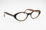 Byblos Black e Brown Cat eye glasses frame women , Made in Italy Vintage, New Old Stock 1990s